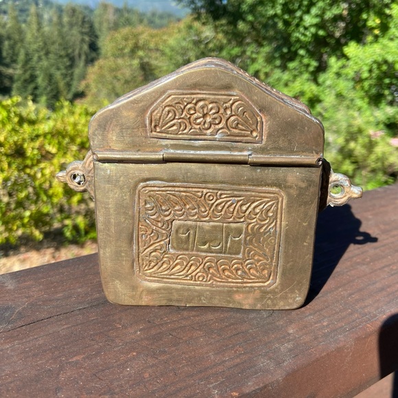 KORAN BOX from Morocco. Beautiful Inlaid Vintage Box, Bone, Stone & Engraving - Picture 3 of 8